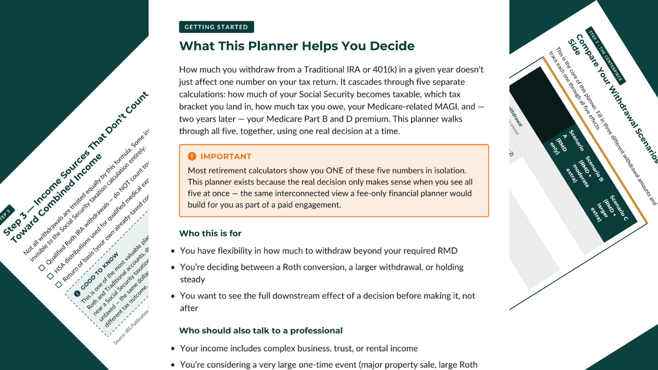 Retirement Withdrawal & Medicare Cost Planner